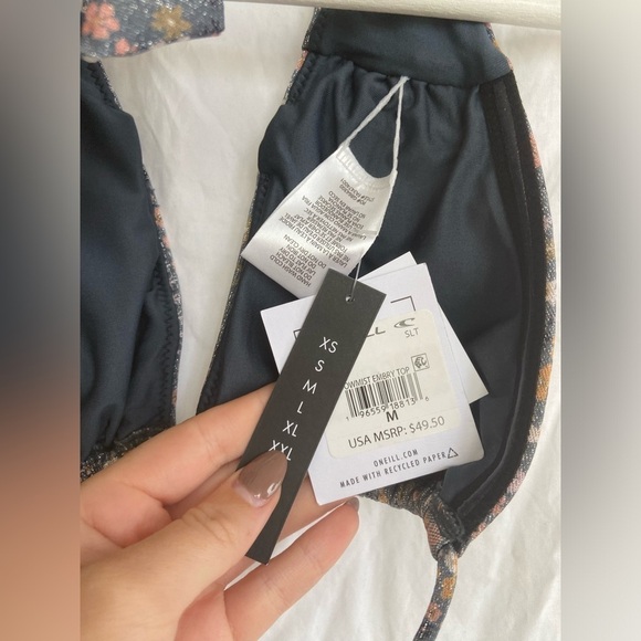 O’Neill MEADOWMIST EMBRY MULTI-WAY TRI TOP Size Medium NEW - Picture 6 of 11